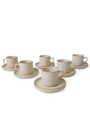 Taupe Bloom 6 Kişilik Stackable Çay Takımı Bonvagon