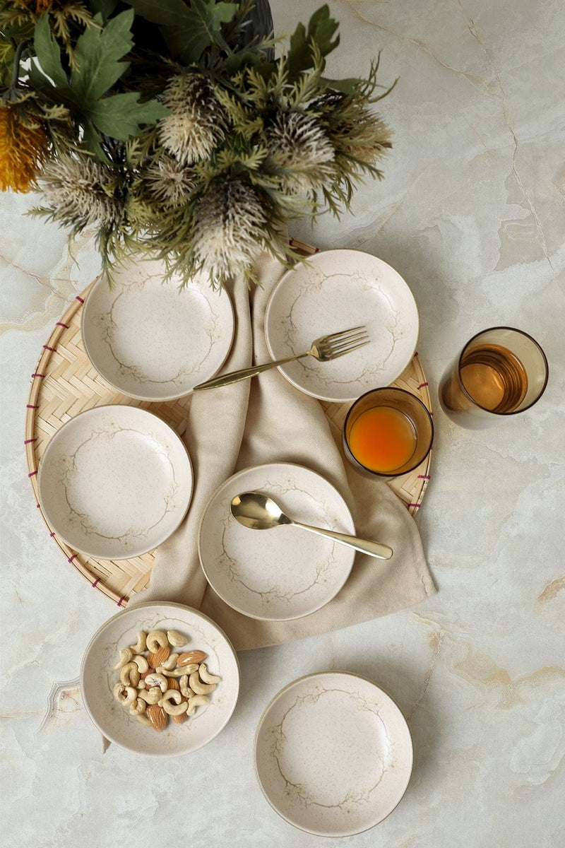 Taupe Bloom Halka Çerezlik / Sosluk 13 Cm 6 Adet 22528 Bonvagon