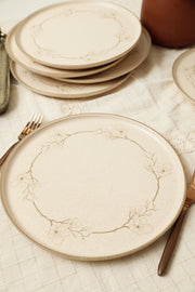 Taupe Bloom Nordic Servis Tabağı Seti 28 Cm 6 Adet Bonvagon