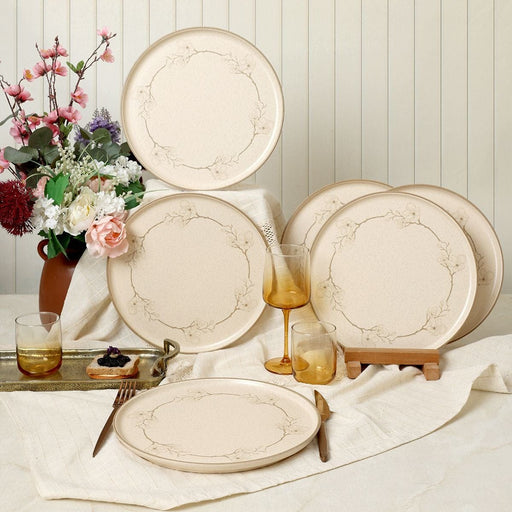 Taupe Bloom Nordic Servis Tabağı Seti 28 Cm 6 Adet Bonvagon