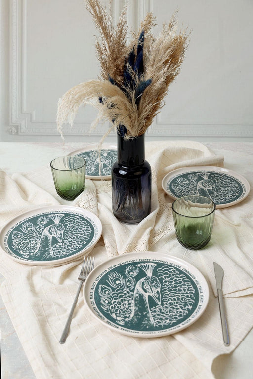 Tavus Kuşu Nordıc Pasta Tabağı 22 Cm 4 Adet 23137 Bonvagon