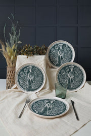 Tavus Kuşu Nordıc Pasta Tabağı 22 Cm 4 Adet 23137 Bonvagon