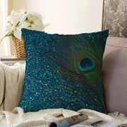 Tavuskuşu Motifli Özel Tasarım Yastık Kırlent Kılıfı Bonvagon