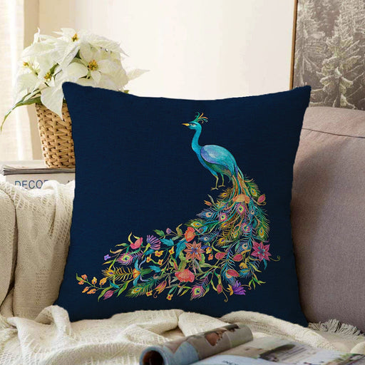 Tavuskuşu Özel Tasarım Şönil Yastık Kırlent Kılıfı Bonvagon