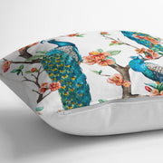 Tavuz Kuşu Baskılı Dijital Yastık Kırlent Kılıfı 43x43cm Bonvagon