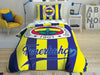 Tek Kişilik Nevresim Takımı Fenerbahçe çubuklu 160x220 %100 Pamuk 57 Tel Bonvagon