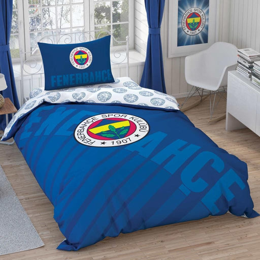 Tek Kişilik Nevresim Takımı Fenerbahçe Lacivert Logo 160x220 %100 Pamuk 57 Tel Bonvagon