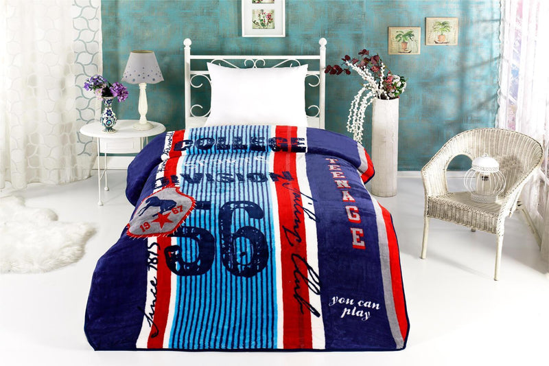 Tek Kişilik Vizon Battaniye Teenage Lacivert Bonvagon