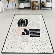 Three Cactus Dijital Baskılı Halı, Kaymaz Taban, Yıkanabilir Bonvagon