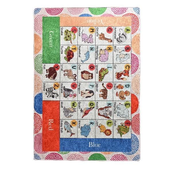 Tiere Çocuk Halısı, Kaymaz Taban, Yıkanabilir Bonvagon