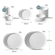 Timeless Brown Stackable Yemek / Kahvaltı Takımı 20 Parça 4 Kişilik