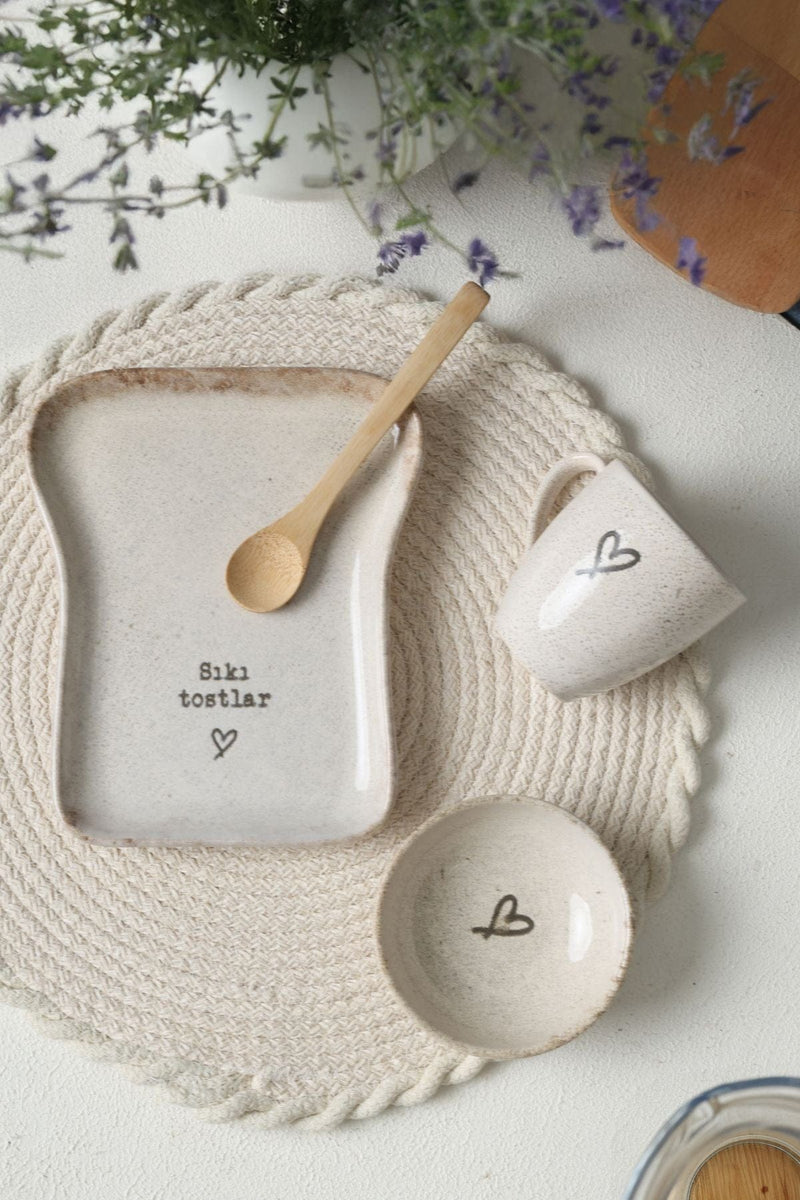 Tost Kahvaltı Takımı 3 Parça Seti Bonvagon