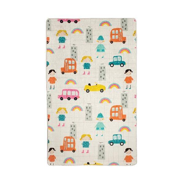 Town Yıkanabilir Antibakteriyel Çocuk Halısı, Kaymaz Taban, Yıkanabilir Bonvagon