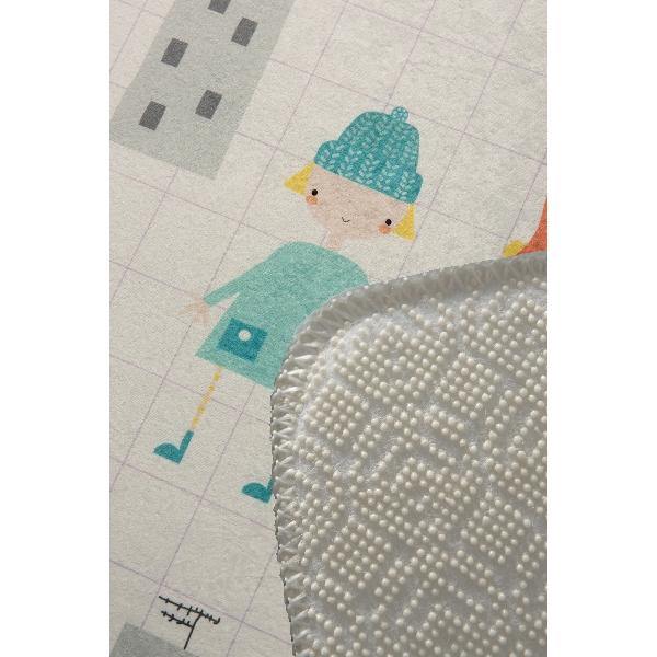 Town Yıkanabilir Antibakteriyel Çocuk Halısı, Kaymaz Taban, Yıkanabilir Bonvagon