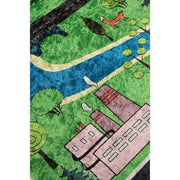 Traffic Yıkanabilir Antibakteriyel Çocuk Halısı, Kaymaz Taban, Yıkanabilir Bonvagon