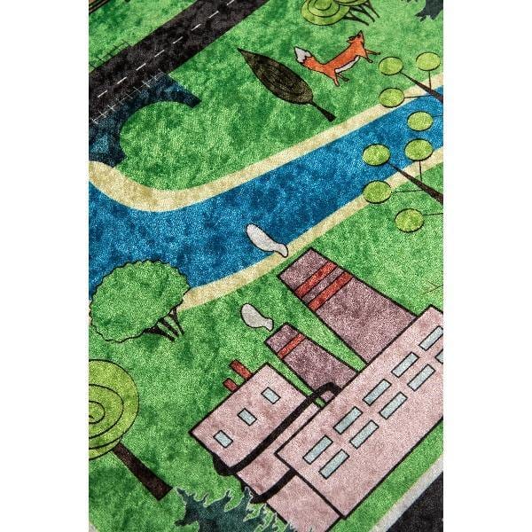 Traffic Yıkanabilir Antibakteriyel Çocuk Halısı, Kaymaz Taban, Yıkanabilir Bonvagon