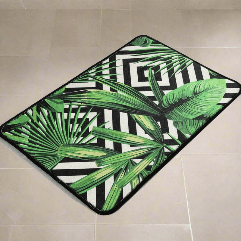 Tropic 40x60cm Dijital Baskılı Banyo Paspas ve Halısı, Kaymaz Taban, Yıkanabilir Bonvagon