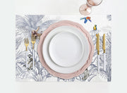 Tropic Animals 4'lü İnce Keten Kumaş Amerikan Servisi 50x35cm Bonvagon