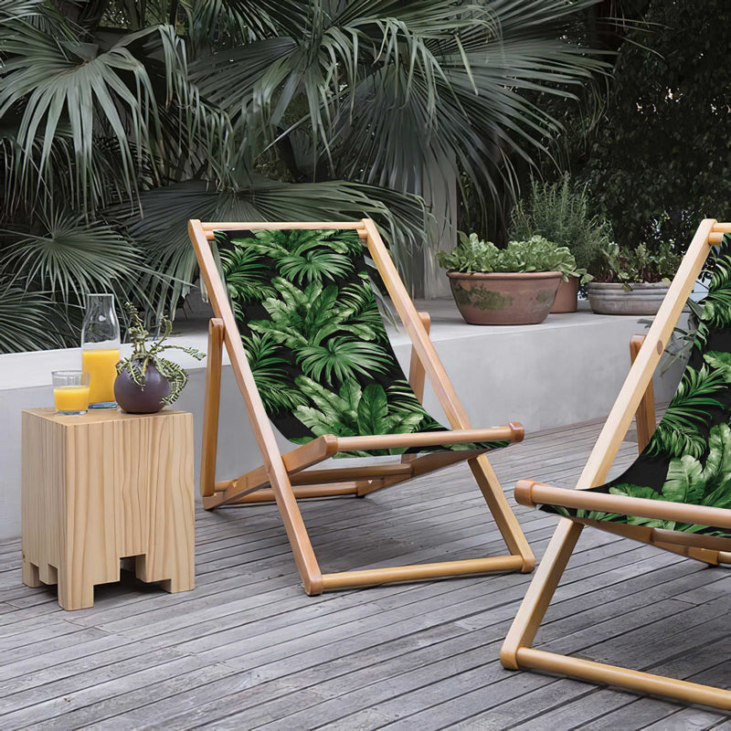 Tropic Katlanabilir Şezlong Katlanır Ahşap Lounge Chair