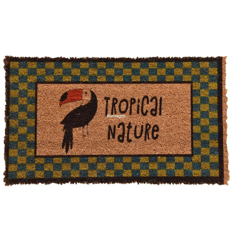 Tropical Blue Doğal Koko Hindistan Cevizi  Kapı Önü Paspas 60x40cm