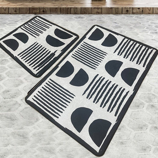 Tundra 2li Set Dijital Banyo Halısı, Kaymaz Taban, Yıkanabilir Bonvagon