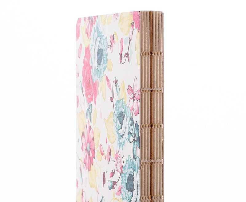 Turkuaz Pembe Çiçekli Defter Bonvagon