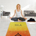 Turuncu Çakra Yoga Temalı Halı 10mm 60x200cm, Kaymaz Taban, Yıkanabilir Bonvagon