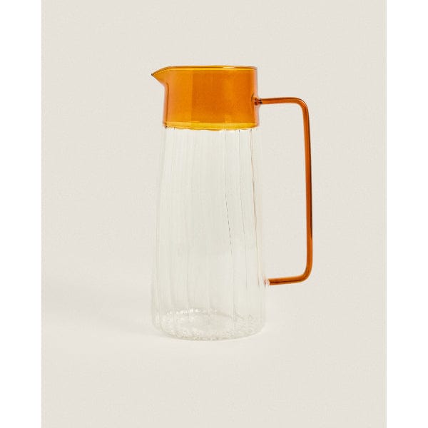 Turuncu Detaylı Cam Sürahi 1600 ml Bonvagon