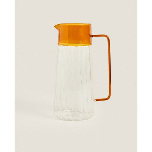 Turuncu Detaylı Cam Sürahi 1600 ml Bonvagon