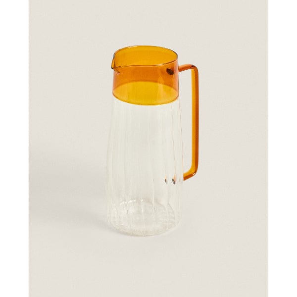 Turuncu Detaylı Cam Sürahi 1600 ml Bonvagon