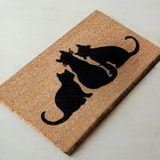 Üç Kedicik Doğal Koko Hindistan Cevizi Kapı Önü Paspas 60x40cm Bonvagon