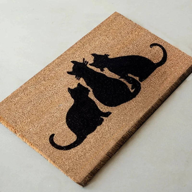 Üç Kedicik Doğal Koko Hindistan Cevizi Kapı Önü Paspas 60x40cm Bonvagon