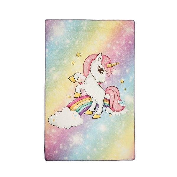 Unicorn Yıkanabilir Antibakteriyel Çocuk Halısı, Kaymaz Taban, Yıkanabilir Bonvagon