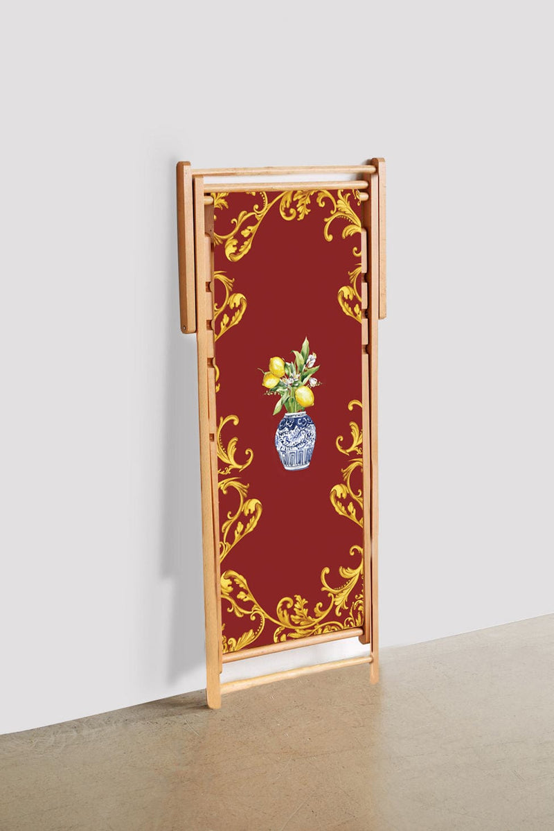 Vase Katlanabilir Şezlong Katlanır Ahşap Lounge Chair