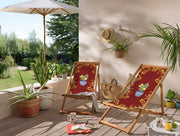 Vase Katlanabilir Şezlong Katlanır Ahşap Lounge Chair
