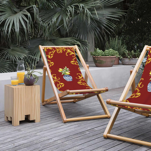 Vase Katlanabilir Şezlong Katlanır Ahşap Lounge Chair
