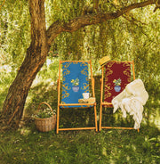 Vase Katlanabilir Şezlong Katlanır Ahşap Lounge Chair