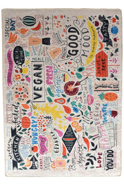 Vegan Dijital Baskılı Halı, Kaymaz Taban, Yıkanabilir Bonvagon