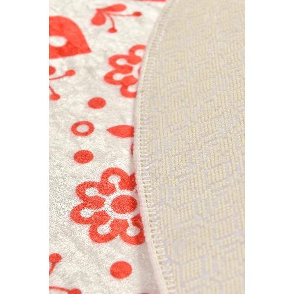 Venice Kırmızı Dijital Baskılı 100cm Banyo Halısı, Kaymaz Taban, Yıkanabilir Bonvagon