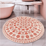 Venice Kırmızı Dijital Baskılı 100cm Banyo Paspas ve Halısı, Kaymaz Taban, Yıkanabilir Bonvagon