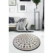 Venice Siyah Dekoratif Dijital Baskılı Halı, Kaymaz Taban, Yıkanabilir Bonvagon