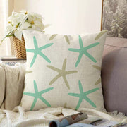 Vizon Zeminde Deniz Yıldızı Motifli Dijital Baskılı Modern Raşel Kadife Yastık Kırlent Kılıfı Bonvagon