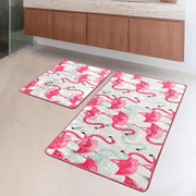 Vogel Dijital Baskılı 2li Set Banyo Paspas ve Halısı, Kaymaz Taban, Yıkanabilir Bonvagon