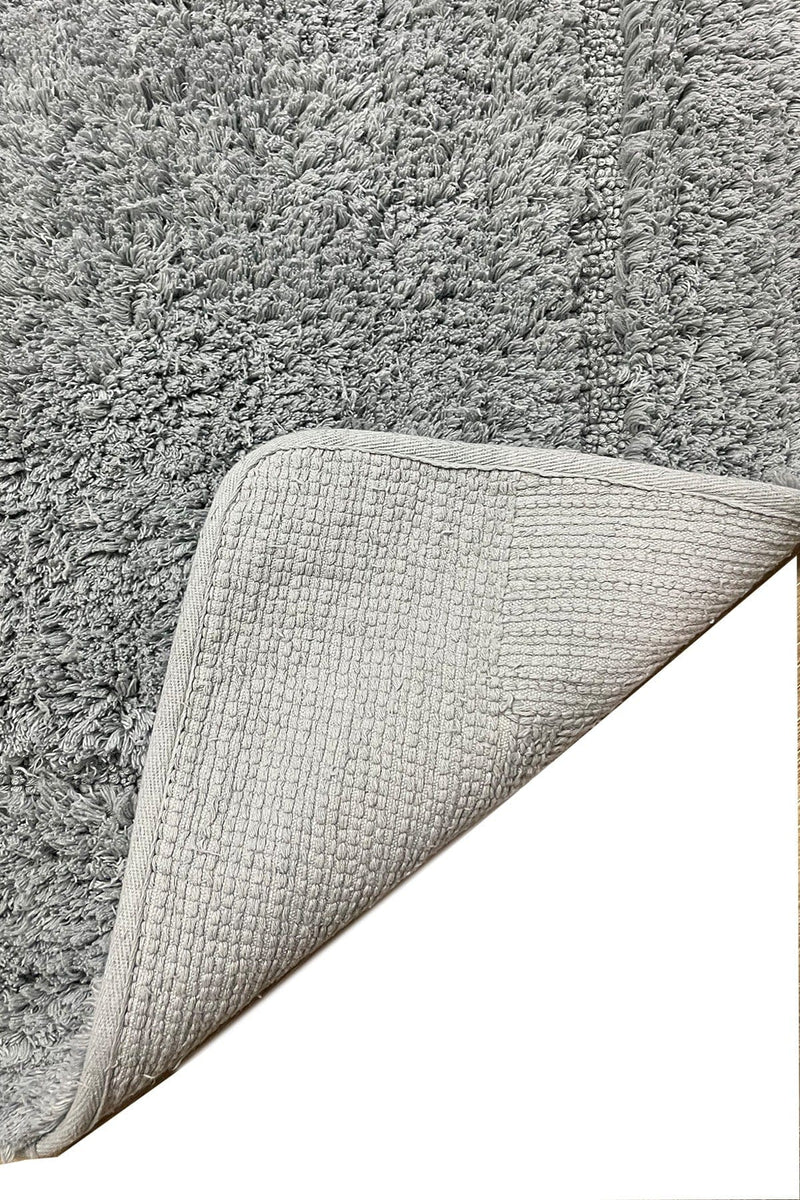 Volie %100 Pamuklu Gri 80x130cm Banyo Paspas ve Halısı, Kaymaz Taban, Yıkanabilir Outlet Bonvagon