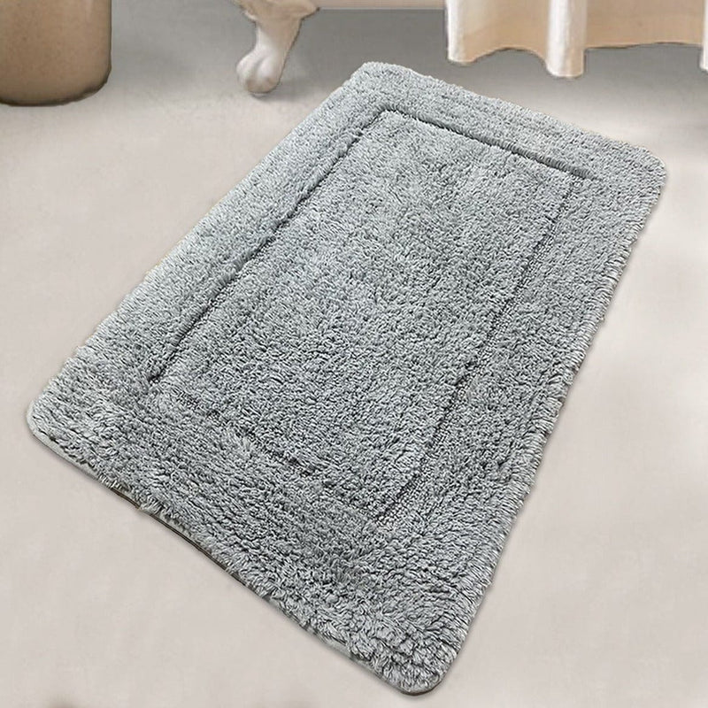 Volie %100 Pamuklu Gri 80x130cm Banyo Paspas ve Halısı, Kaymaz Taban, Yıkanabilir Outlet Bonvagon