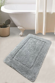 Volie %100 Pamuklu Gri 80x130cm Banyo Paspas ve Halısı, Kaymaz Taban, Yıkanabilir Outlet Bonvagon