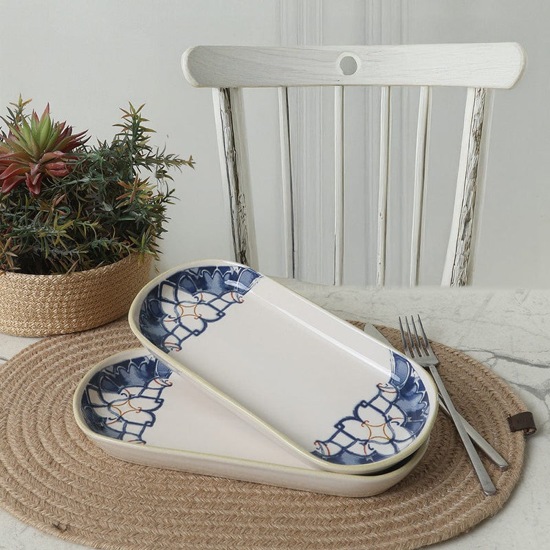 Wave Flow Noyan Kayık Tabak 26 Cm 2 Adet 22747 Bonvagon