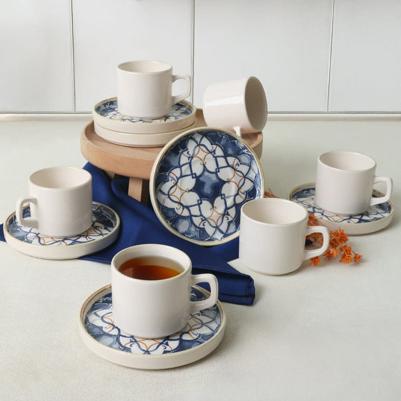 Wave Flow Stackable Çay Takımı 12 Parça 6 Kişilik 22750-51 Bonvagon