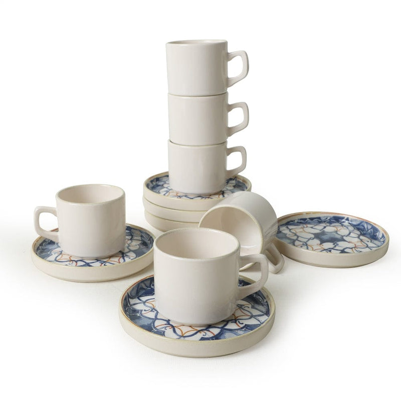 Wave Flow Stackable Çay Takımı 12 Parça 6 Kişilik 22750-51 Bonvagon