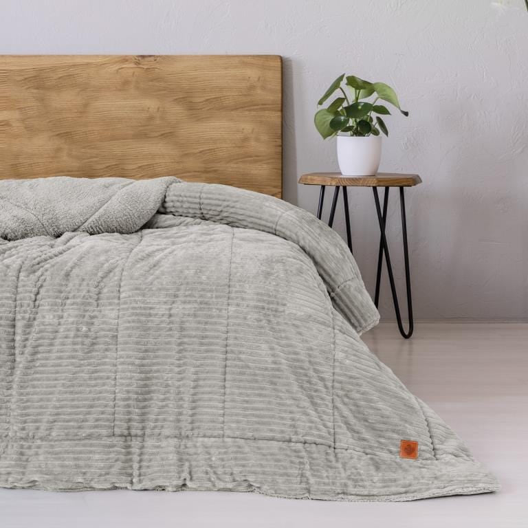 Wave Gri çift Kişilik Yorgan Bonvagon